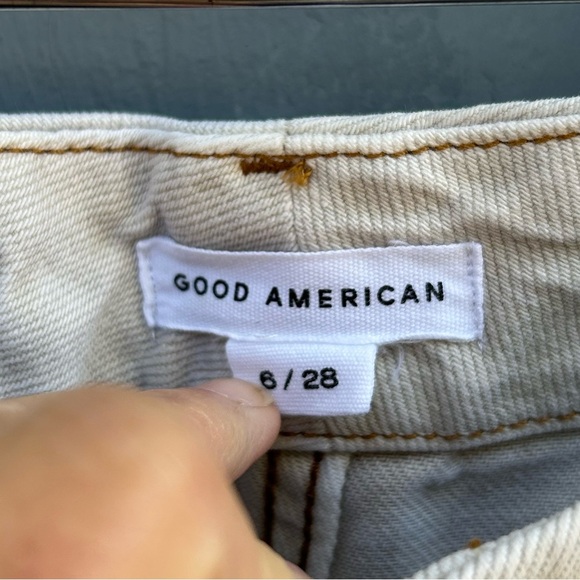 Good American 90’s Icon straight leg bone coloured, size 6/28 - Picture 12 of 13